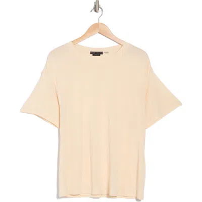 Alice And Olivia Alice + Olivia Evan Oversize Cotton & Linen T-shirt In Oatmeal