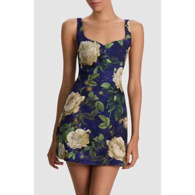 ALICE AND OLIVIA ALICE + OLIVIA EVE FLORAL BEADED COCKTAIL DRESS
