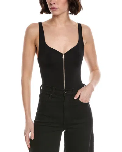 Alice And Olivia Alice + Olivia Eve Front Bodysuit In Black