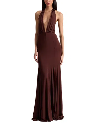 Alice And Olivia Alice + Olivia Evelina Maxi Dress In Brown