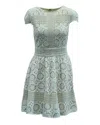 Shop Alice And Olivia Alice + Olivia Eyelet Dress In White Cotton