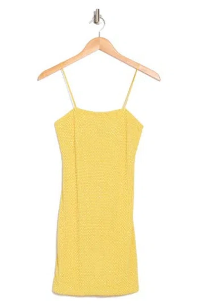 Alice And Olivia Alice + Olivia Fifi Embellished Body-con Minidress In Lemon Meringue