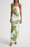 Alice And Olivia Fifi Printed Maxi Dress In White
