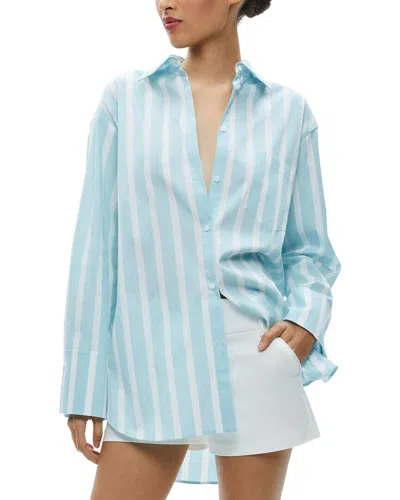 ALICE AND OLIVIA ALICE + OLIVIA FINELY OVERSIZED LONG SHIRT
