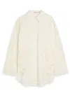 Alice And Olivia Alice + Olivia Finley Embroidered Cotton-blend Shirt In White