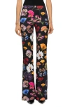 Alice And Olivia Floral Print Bootcut Pants In Timeless Blossom