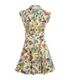 Alice And Olivia Kim Paneled Corset Flared Mini Shirt Dress Desert Springs Vanilla In Multi