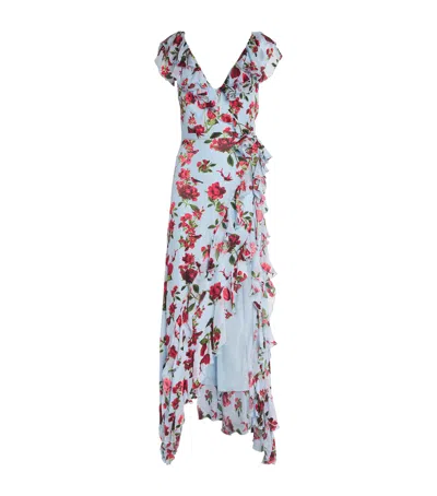 Alice And Olivia Kristen Ruffled Floral-print Ruffled Dress In Multi