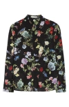 Alice And Olivia Alice + Olivia Floral Silk Button-up Shirt In Multi