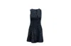 Alice And Olivia Alice + Olivia Fona Denim Floral Lace Dress In Blue Polyester In Blue