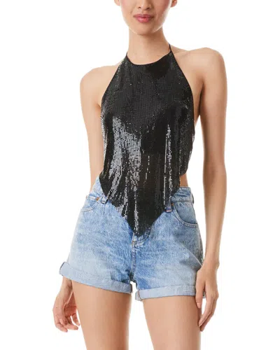 Alice And Olivia Alice + Olivia Frenchie Handkerchief Top In Black