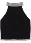 Alice And Olivia Gatz Embellished Top In Black