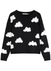 Alice And Olivia Gleeson Sweater In Black And White