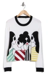 Alice And Olivia Alice + Olivia Gleeson Stace Face Stretch Wool Sweater In White