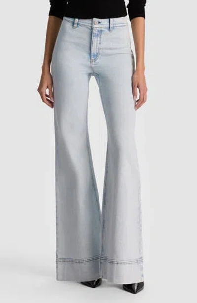 Alice And Olivia Alice + Olivia Gorgeous High Waist Flare Jeans In Darla Light Indigo