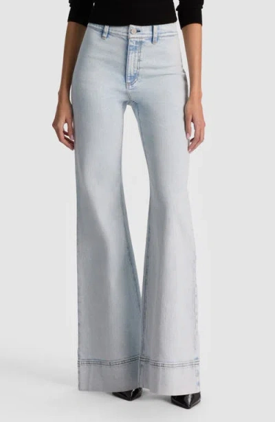 Alice And Olivia Alice + Olivia Gorgeous High Waist Flare Jeans In White