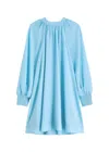 Alice And Olivia Alice + Olivia Gracen Trapeze Chiffon Mini Dress In Blue