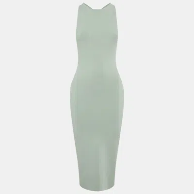Alice And Olivia Alice + Olivia Green Stretch Knit Midi Dress
