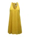 Alice And Olivia Alice + Olivia Halterneck Mini Dress In Yellow Silk In Yellow