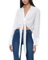 Alice And Olivia Hannon Tie Front Button Down