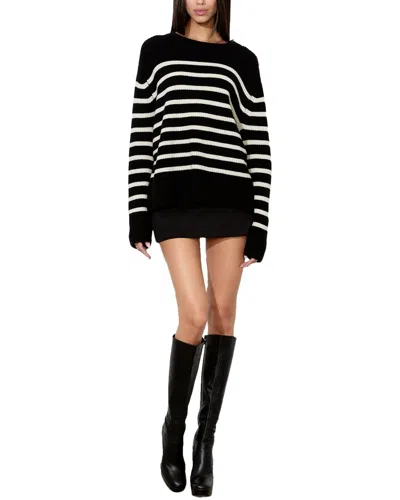 Alice And Olivia Alice + Olivia Harold Wool-blend Pullover In Black