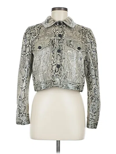 Pre-owned Alice And Olivia Alice + Olivia Jacket In Silver