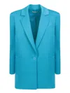 Alice And Olivia Pailey Fitted Linen-blend Blazer