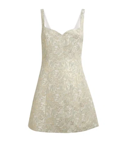 Alice And Olivia Alice+olivia Jacquard Eve Mini Dress In Green