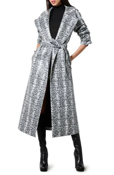 ALICE AND OLIVIA ALICE + OLIVIA JARRET SNAKESKIN PRINT COAT
