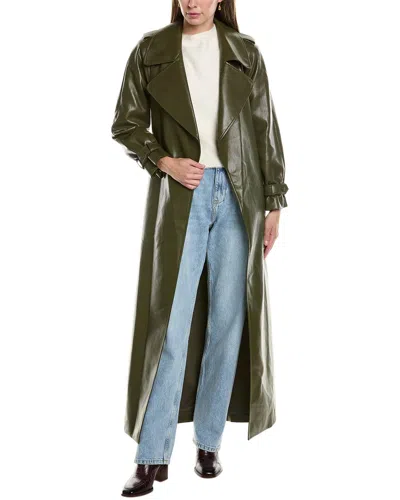 Alice And Olivia Alice + Olivia Jarrett Trench Coat In Green