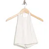 Alice And Olivia Alice + Olivia Jayme Faux Leather Halter Top In Off White
