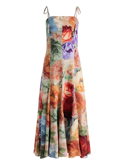 Alice And Olivia Alice+olivia Jeannette Midi Dress In Multi