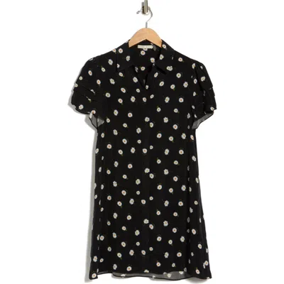 Alice And Olivia Alice + Olivia Jen Short Sleeve Shirt Dress In Black