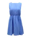 Alice And Olivia Alice + Olivia Jena Open-back Dress In Blue Polyester In Blue