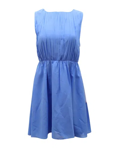 Alice And Olivia Alice + Olivia Jena Open-back Dress In Blue Polyester