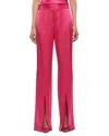 Alice And Olivia Jody High Waisted Front Slit Pant In Pink