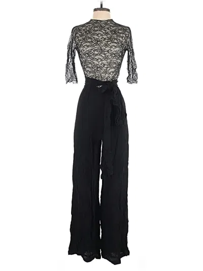 Pre-owned Alice And Olivia Alice + Olivia Jumpsuit In Black