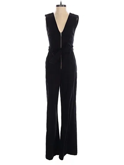 Pre-owned Alice And Olivia Alice + Olivia Jumpsuit In Black