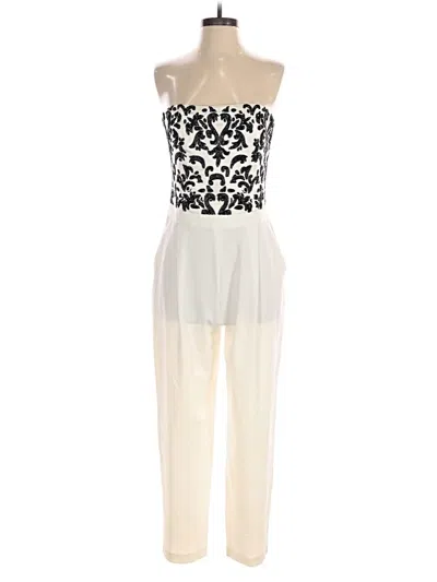 Pre-owned Alice And Olivia Alice + Olivia Jumpsuit In Ivory
