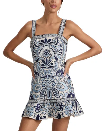 Alice And Olivia Alice + Olivia Kaidra Mini Dress In Blue