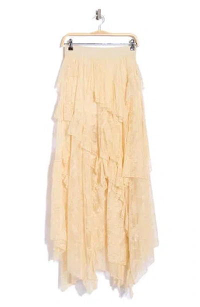 Alice And Olivia Karys Mixed Media Skirt In Neutral