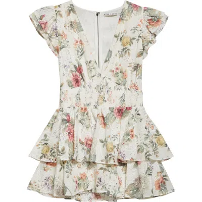 ALICE AND OLIVIA ALICE + OLIVIA KESSIE TIERED RUFFLE ROMPER