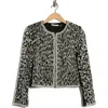 Alice And Olivia Alice + Olivia Kidman Pearly Beaded Boxy Crop Jacket In Multi