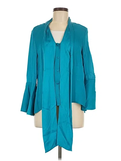 Pre-owned Alice And Olivia Alice + Olivia Kimono In Teal