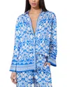 Alice And Olivia Alice + Olivia Kiva Shirt In Blue