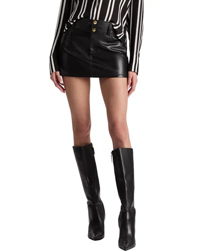 Alice + Olivia Laika Vegan Leather Skirt In Black