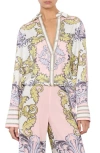 Alice And Olivia Lane Oversized Button Down In Day Dreamer