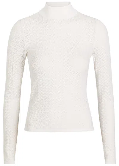 Alice And Olivia Alice + Olivia Lanie Pointelle Knit Top In White