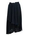 Alice And Olivia Alice + Olivia Layered Asymmetrical Maxi Skirt In Navy Blue Polyester In Blue