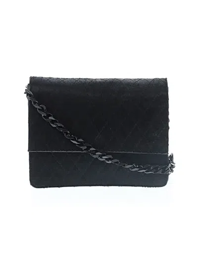 Pre-owned Alice And Olivia Alice + Olivia Leather Crossbody Bag In Black